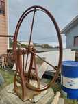 Roda de ferro  poço  antiga