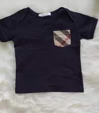 Burberry children tshirt t-shirt koszulka dziecięcy 86 cm granatowy