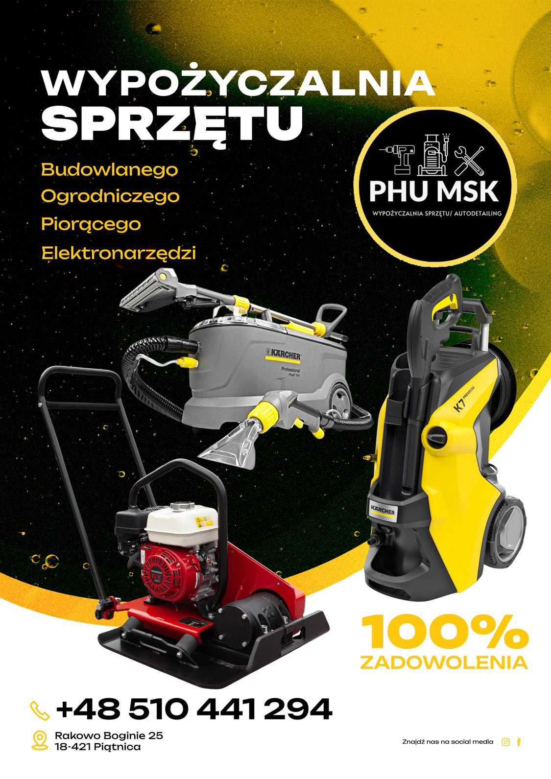 Odkurzacz piorący Karcher - wynajem