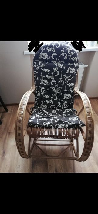 Fotel bujany wiklinowy