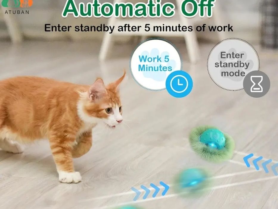 Інтерактивна автоматична розумна іграшка для котів кулька що їздить