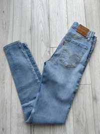 Jeansy jasny denim wysoki stan rurki skinny Levi’s jak nowe