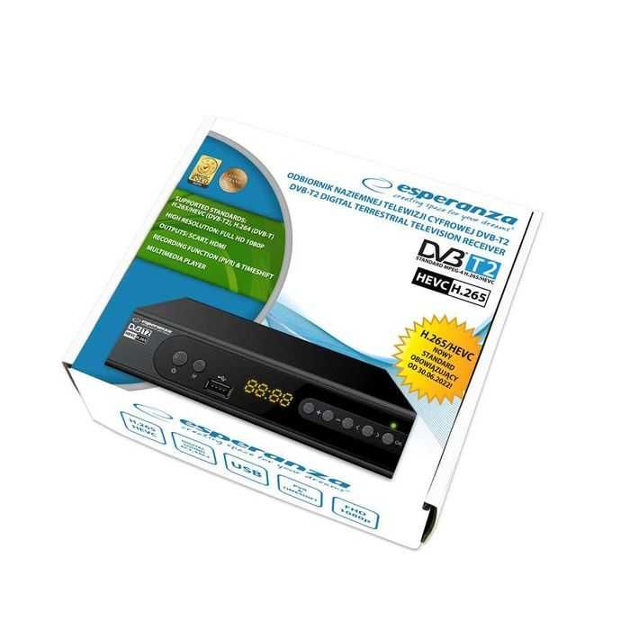 Zestaw 2x Tuner TV Dekoder DVB-T2 H.265 HEVC - HDMI SCART  2 szt.