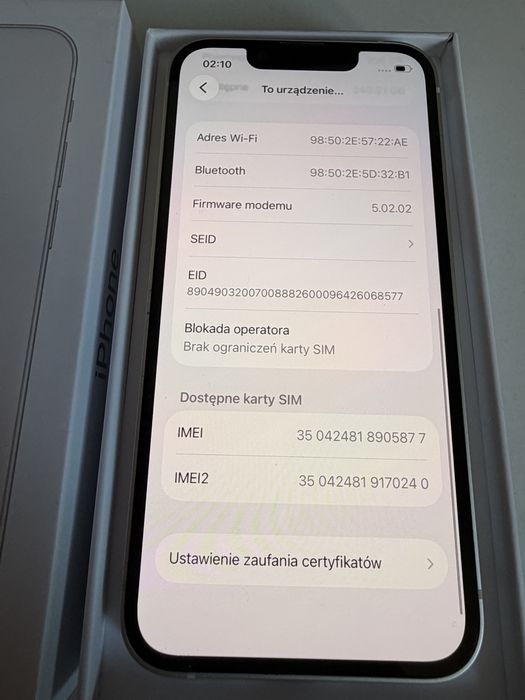 iPhone 13 mini 256gb Starlight Idealny Bateria 100%