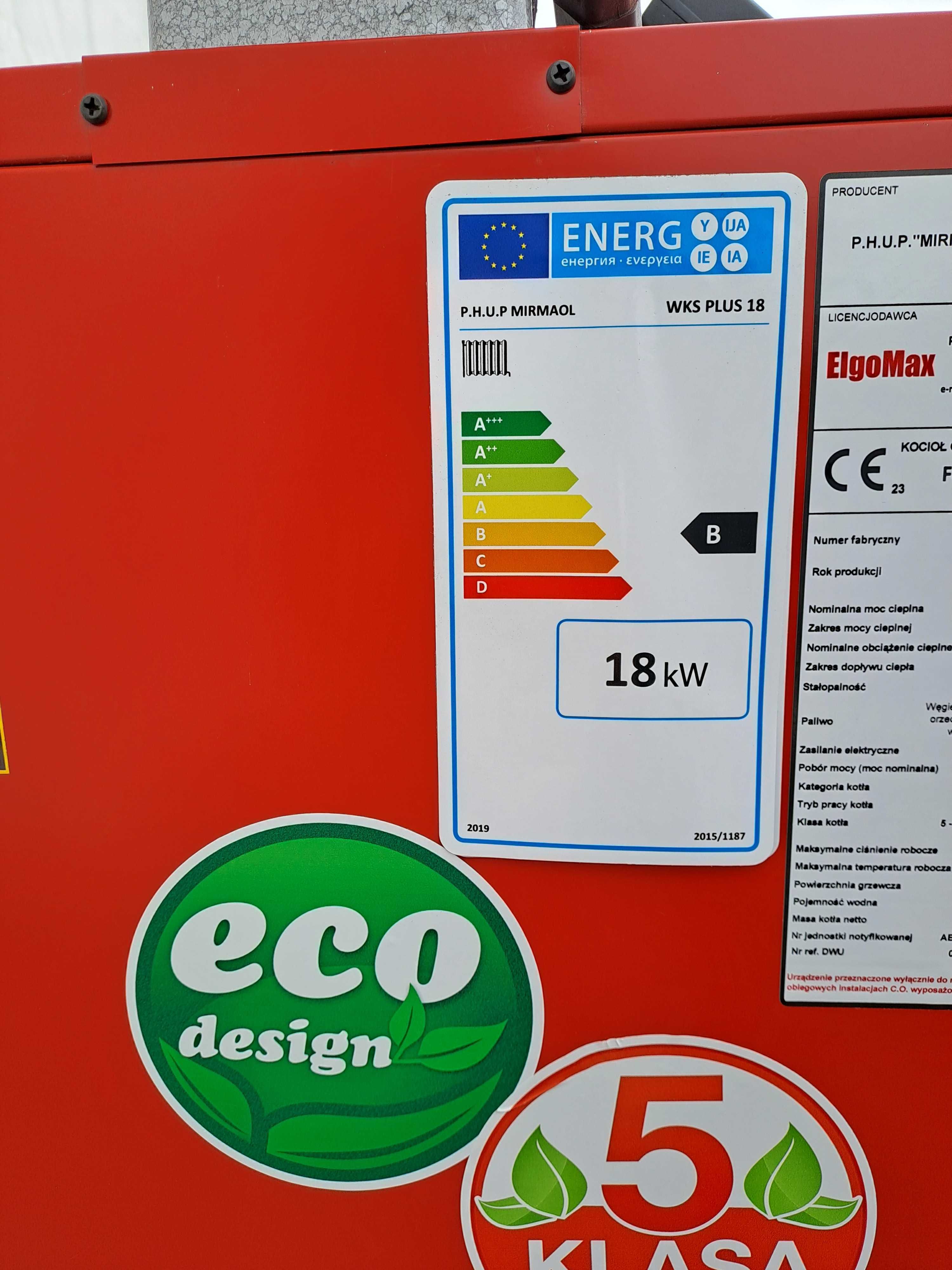 Kocioł Piec 18kw do 180m2 Węgiel Drewno + Sterownik Dmuchawa Dostawa 0