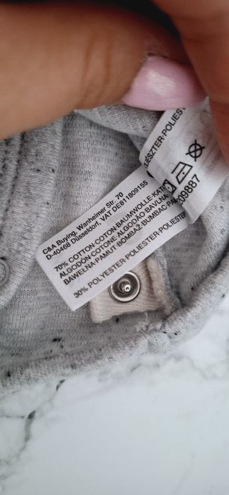C&a szara welurowa bluzeczka 62