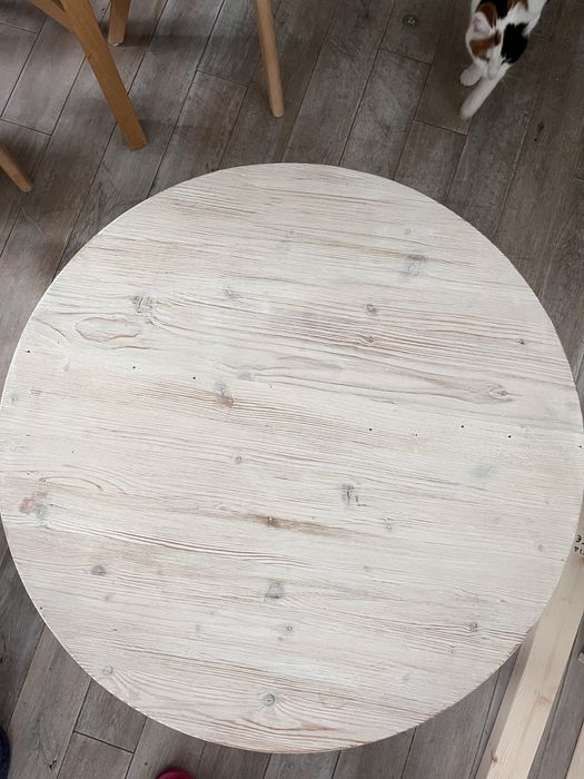 Stolik stół okrągły świerk skandynawski