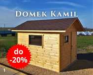 Drewniany domek na narzędzia Kamil. Domek schowek ogrodowy na działkę