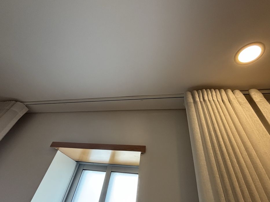 Cortinas com sistema de calha