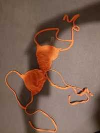 Góra stanik stroj kąpielowy bikini xs pomarańcz shein biustonosz