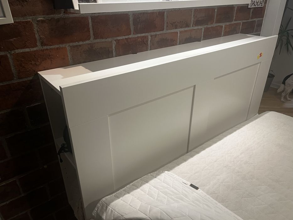 Ikea brimnes 140x200 zagłówek i materac