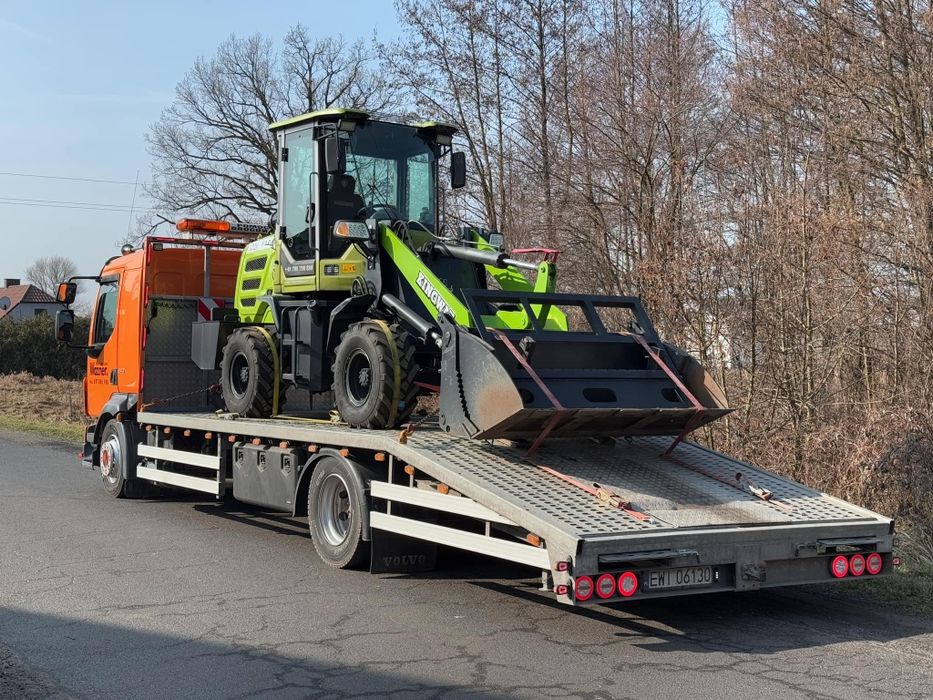 Transport maszyn, ciągników, przyczep, samochodów, laweta