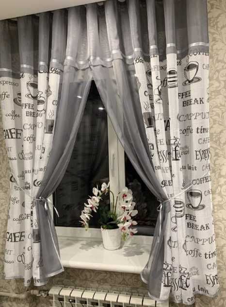 тюль арка кухонна до півіконня різні кольори готові тюлі