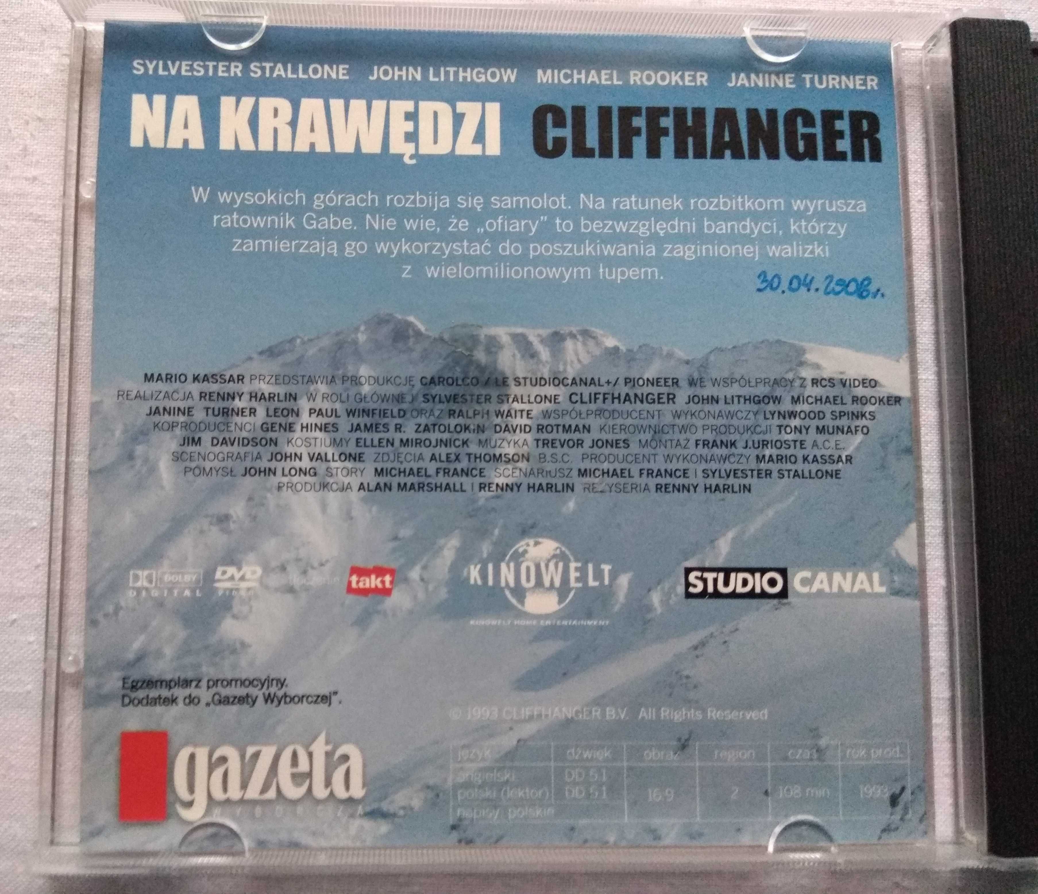 Film DVD - Na krawędzi / Cliffhanger - (1993r.)