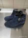 Botins camurça azuis escuros
