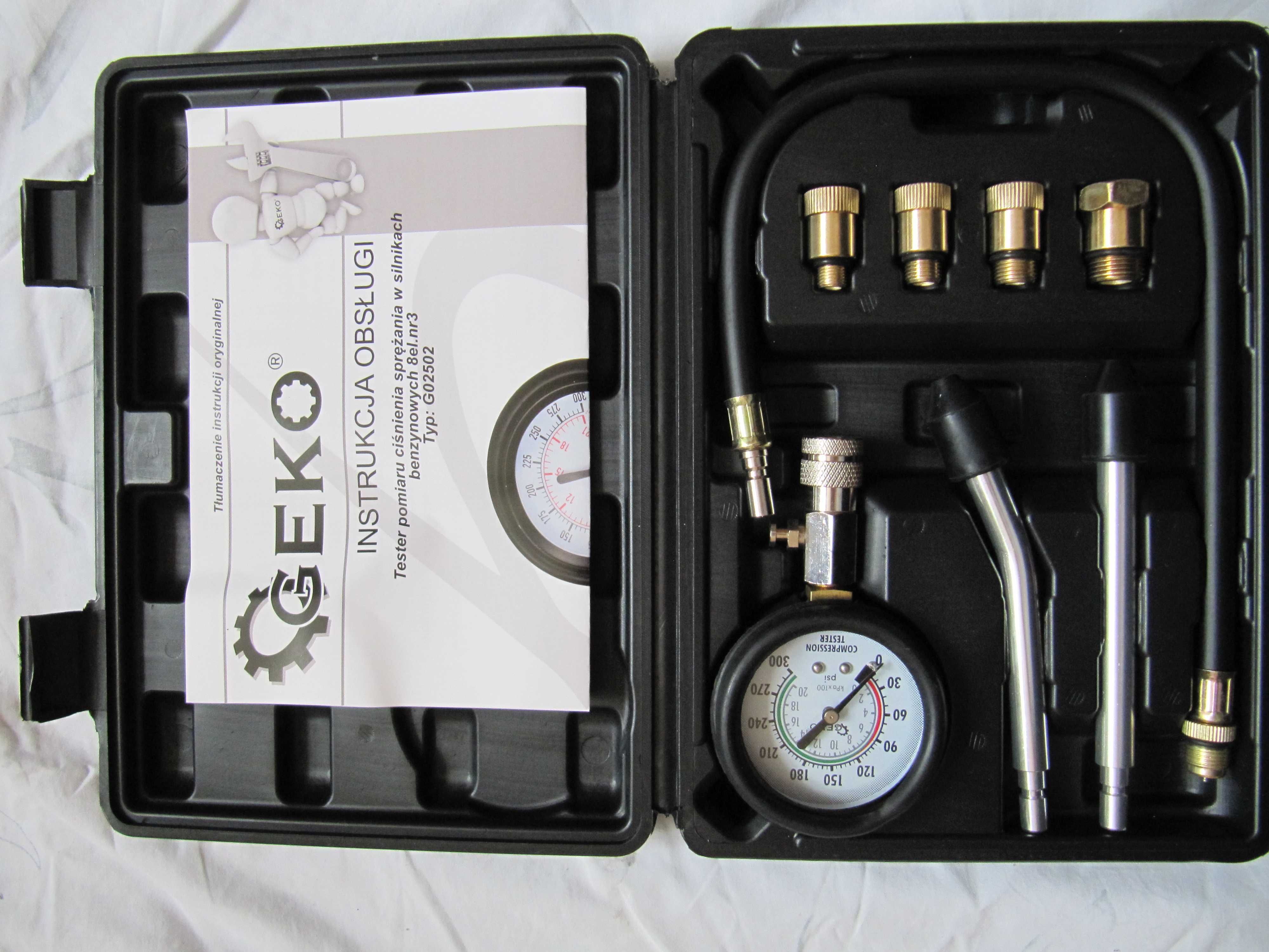Компрессометр дизельный +адаптеры17пр. GEKO G02515, а также бензиновые