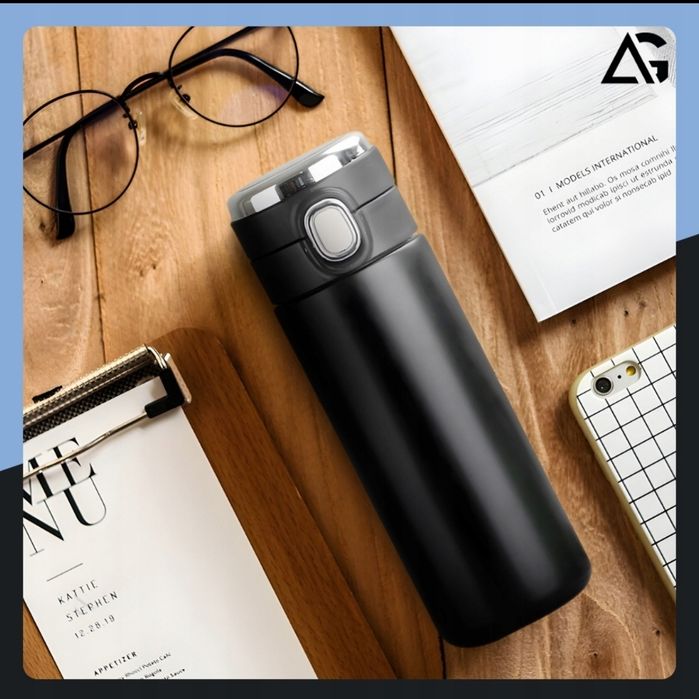 Kubek termiczny 420ml z LCD – szczelny termos do kawy i herbaty