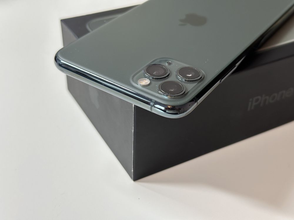 iPhone 11 Pro Max 64GB 100% Baterii Midnight Green Zielony Pudełko