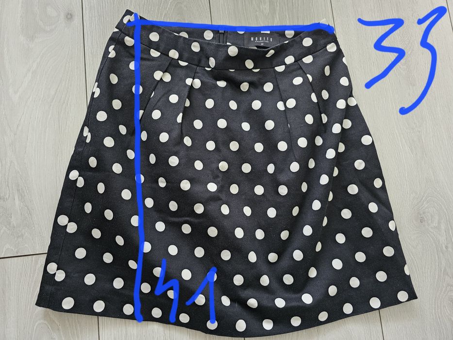 Czarna spódnica w kropki Mohito XS,34