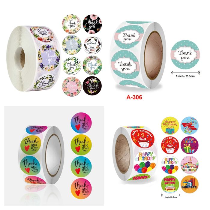 Наклейки стикеры спасибо thank you упаковка товаров подарков