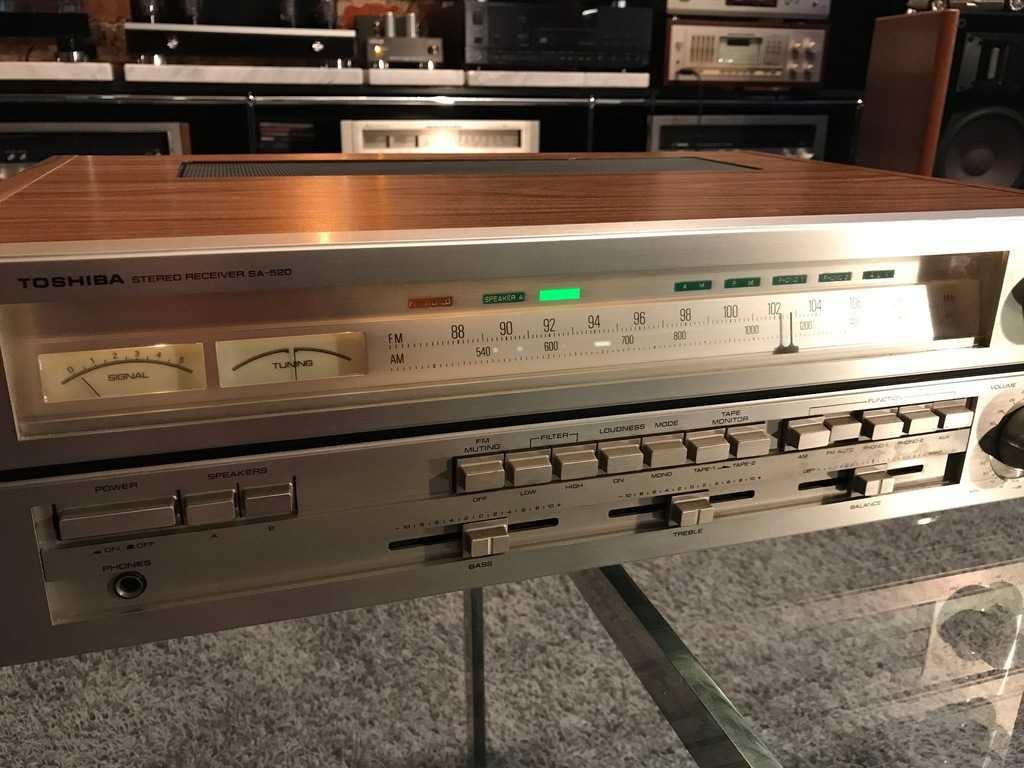 Retrospekcja Vintage Audio SANSUI TOSHIBA SA-520 Gwarancja