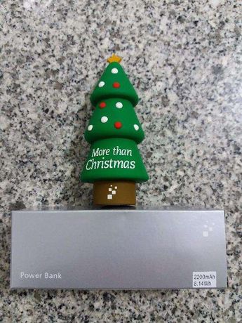 Bateria Portátil Power Bank em forma de Pinheiro de Natal