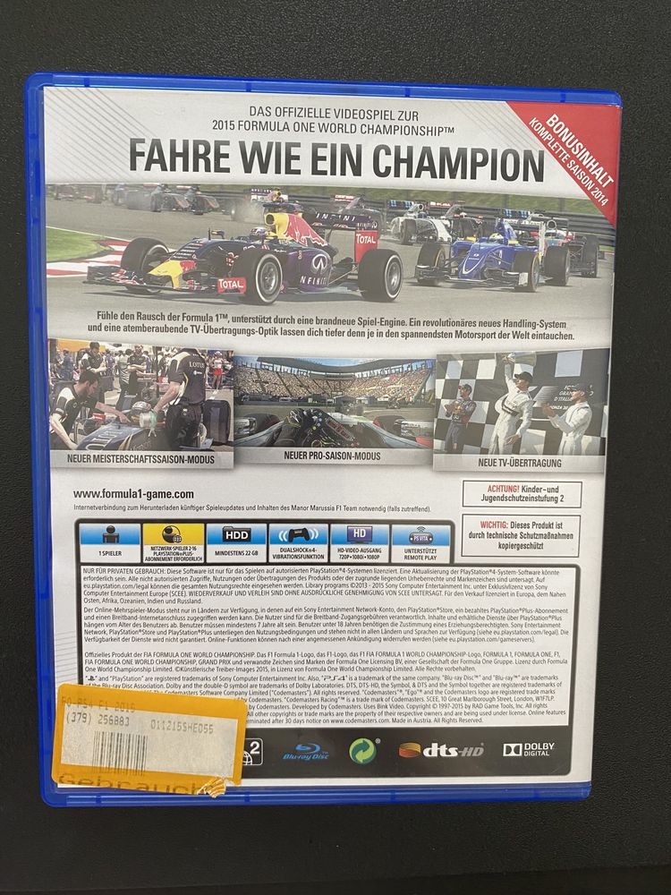 PS4 F1 edição 2015