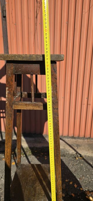 Stary drewniany kwietnik PRL