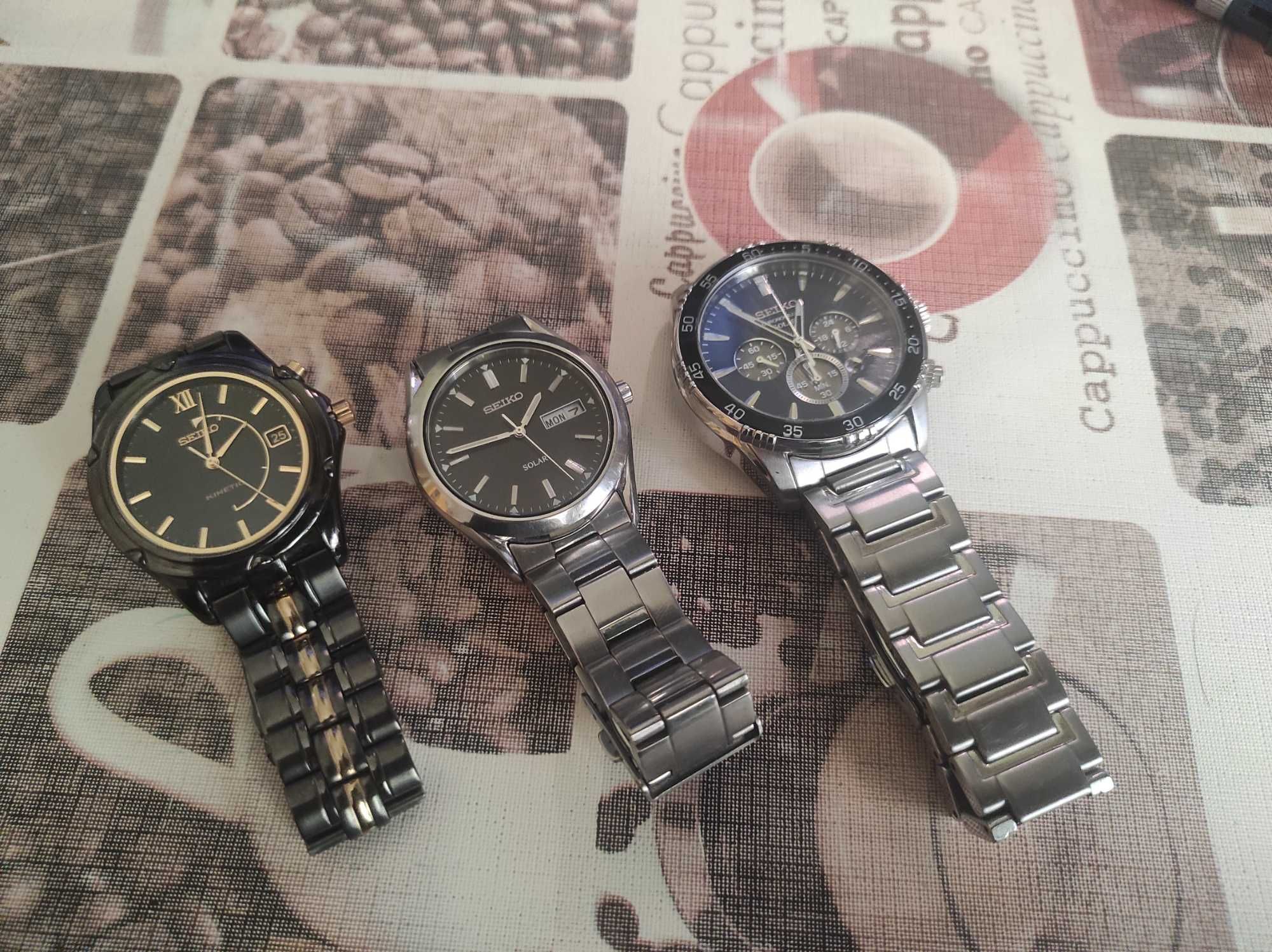 Seiko Solar V158, Seiko Kinetic 5M62, Seiko Chronograph Solar
