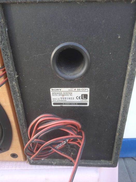 Wierza PHILIPS MCM 166/12 i Sony HCD-CP1 z głośnikami.