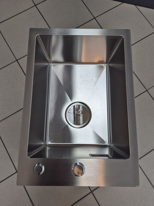 Stalowy zlew INOX 35x50x19 zlewozmywak kuchnia srebrny 1 komora
