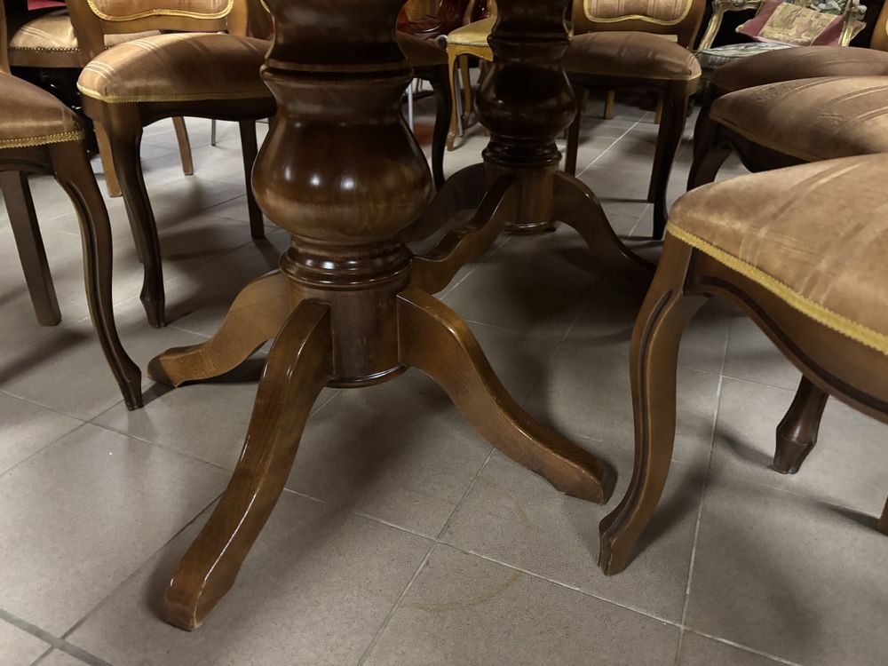 Wloski Stylowy Zestaw Rozkładany Stół 8 Krzeseł Meble Stylowe Italy