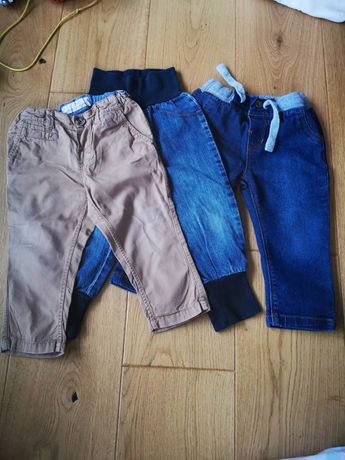 3 pary spodni dziecięcych r. 80