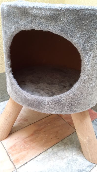 Casota de gato elevada madeira