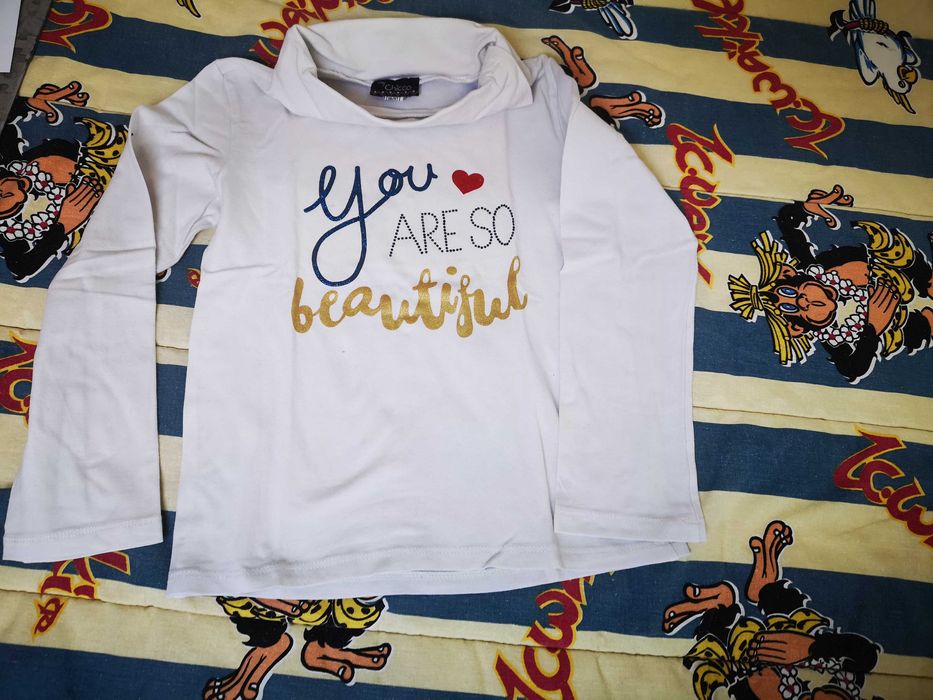 Blusa branca com gola para menina CHICCO