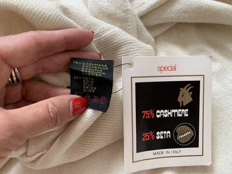 Кашемировый тонкий бадлон гольф оверсайз на размер S-M