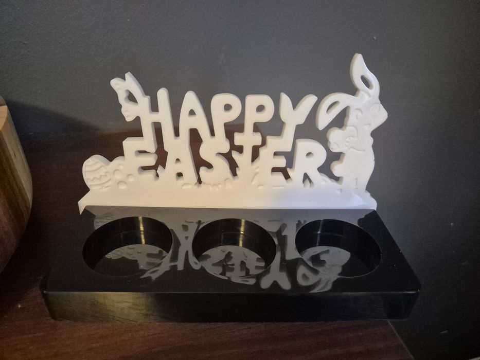 Ozdoba wielkanocna podstawka na świeczki tealight