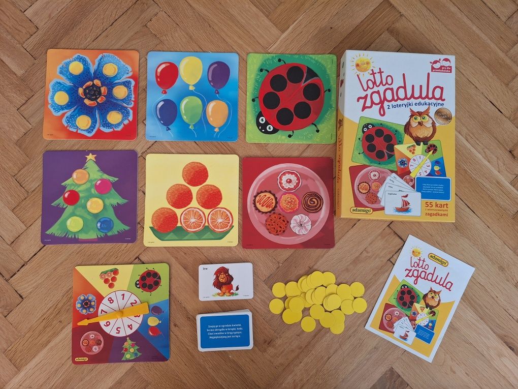 Adamigo Lotto Zgadula gra dwie loteryjki edukacujne