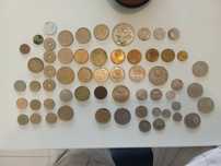 Moedas antigas várias de 1968 a 2011