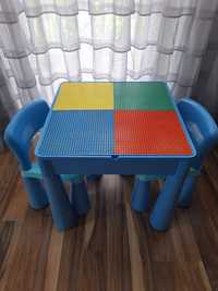 Stolik lego Tega Baby i 2 krzesła