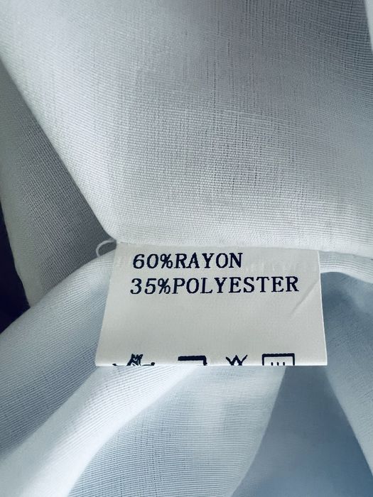 Długa biała plażowa tunika oversize uniwersalna niebieska sukinenka