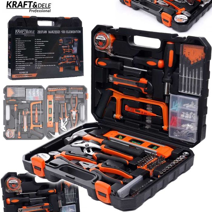 KRAFT&DELE Zestaw Kluczy Narzędzi Klucze 180el Wkrętaki KD10838