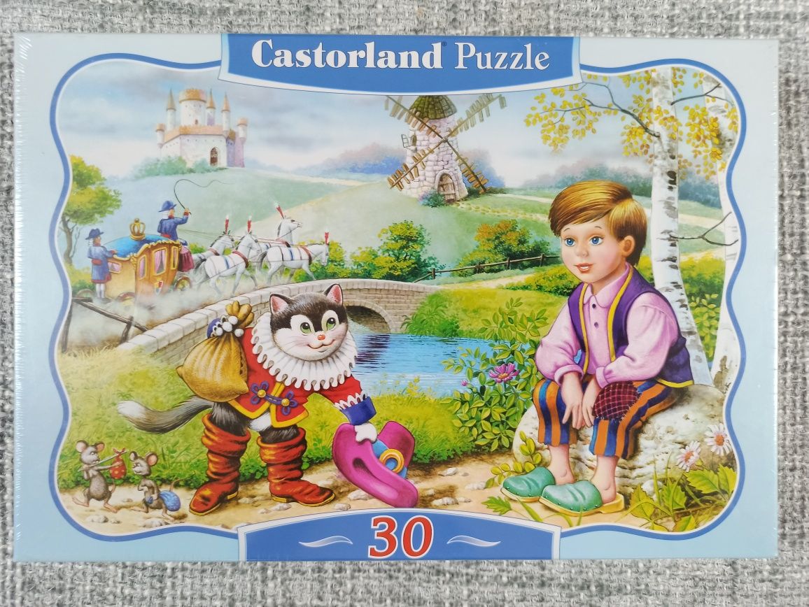 Puzzle 30 elementów firmy Castorland Kot w butach