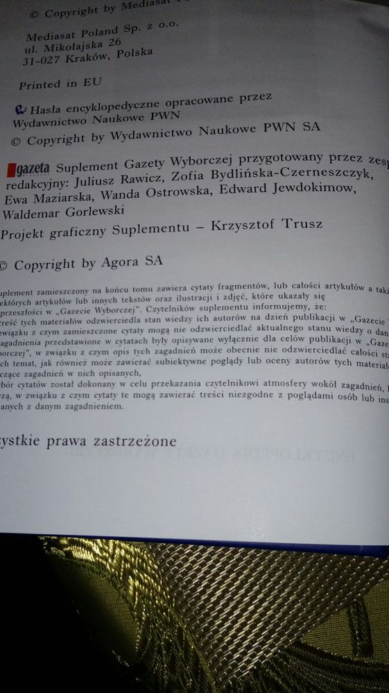 Encyklopedia Gazety Wyborczej. Tomy od 1 do 20.