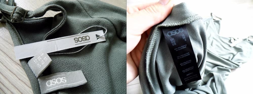 ASOS drapowana sukienka midi