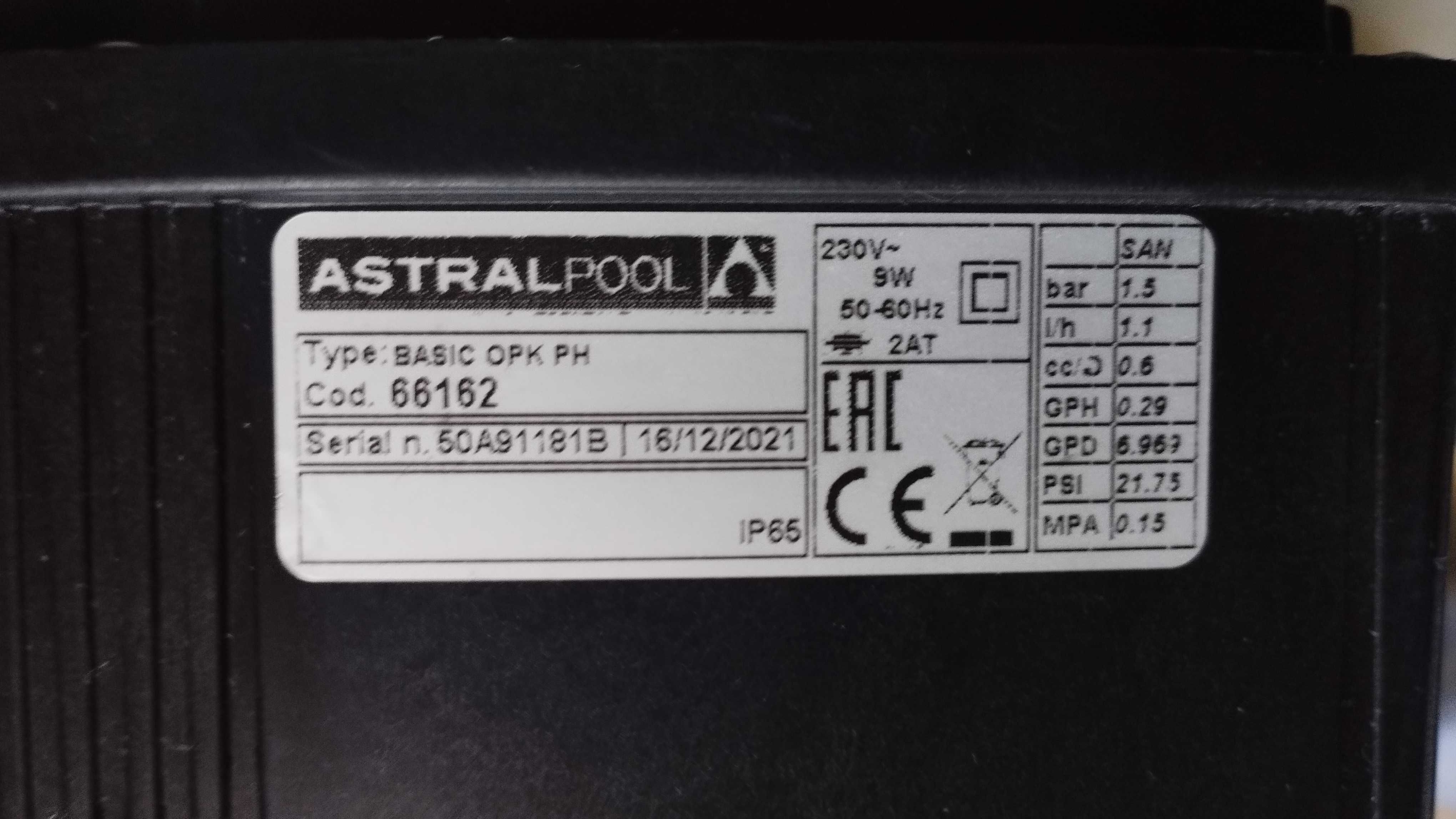 Bomba Doseadora pH Astralpool