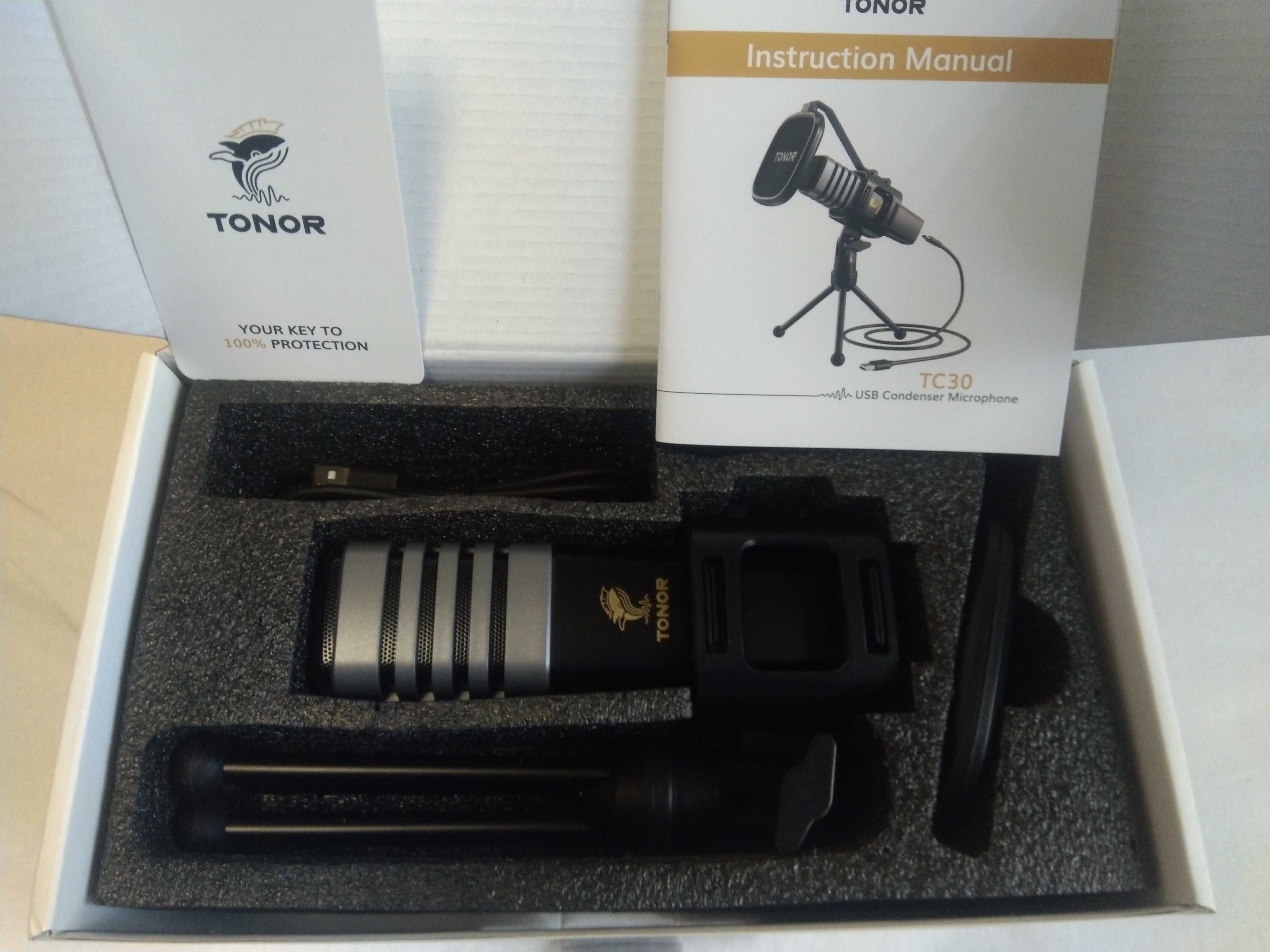 Mikrofon TONOR TC30 - pojemnościowy mikrofon USB do komputera