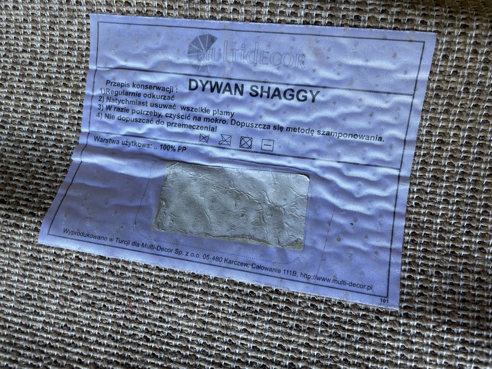 Dywan shaggy 160x230cm brązowy