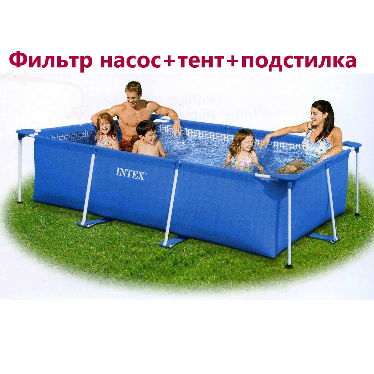 Басейн каркасний , прямокутний басейн Intex 450х220см/300х200см/260