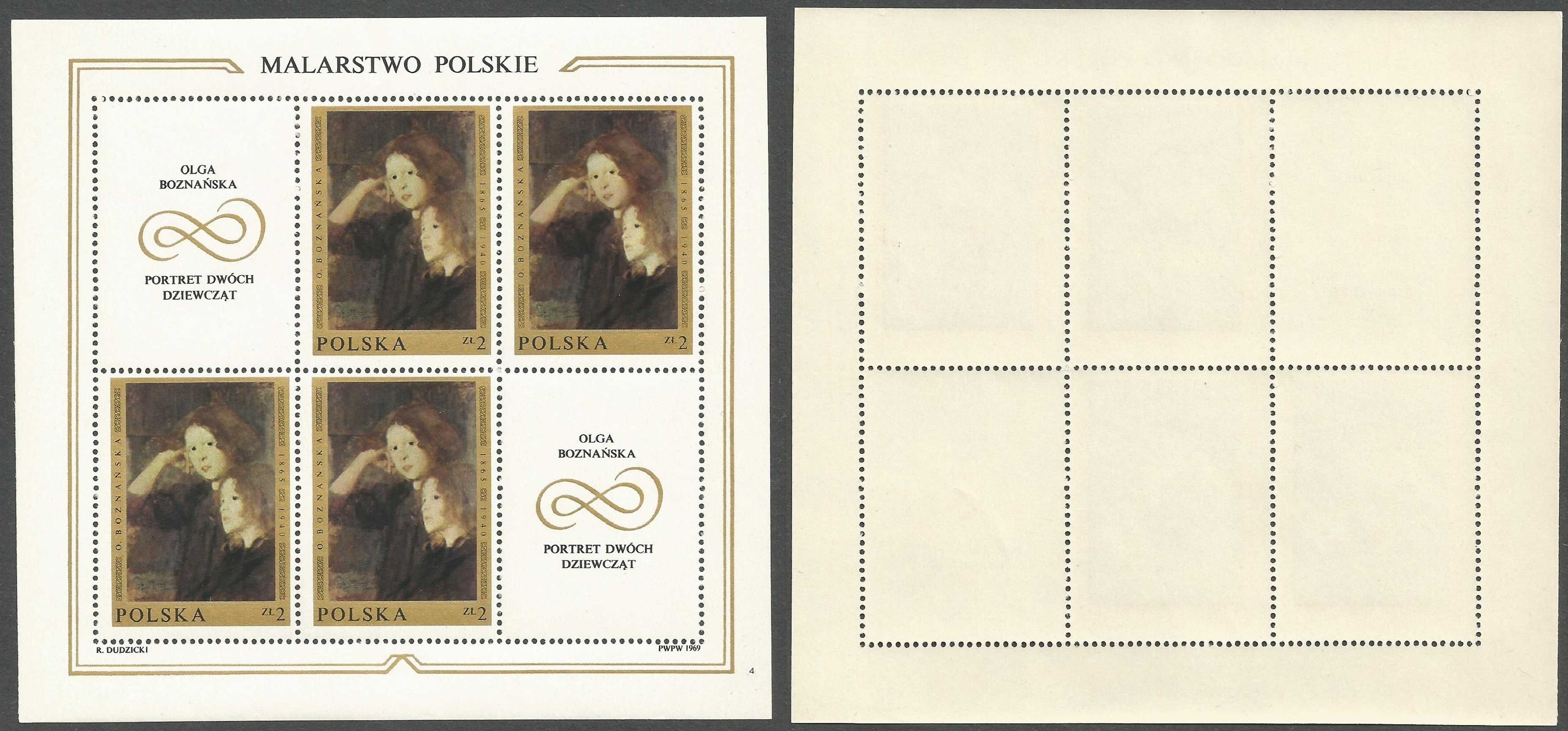 Malarstwo polskie II 1969r. Fi. 1794 – 1801 Blok 57 - 64 stan **